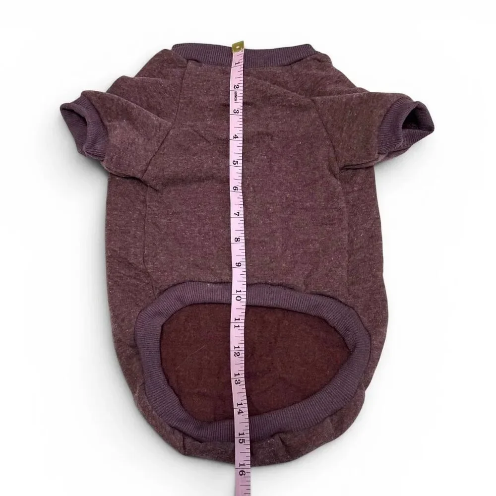 Fleece Dog Sweater Sweatshirt Burgundy Sz M